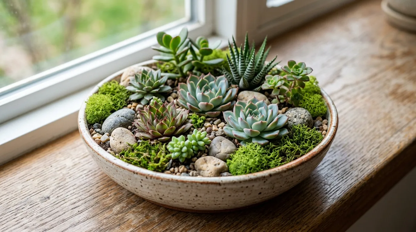 Desk-Sized Succulent Arrangement